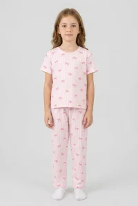 9-16 Yaş Kız Çocuk Pijama Takımı Pembeçizgili - 53799.1780.