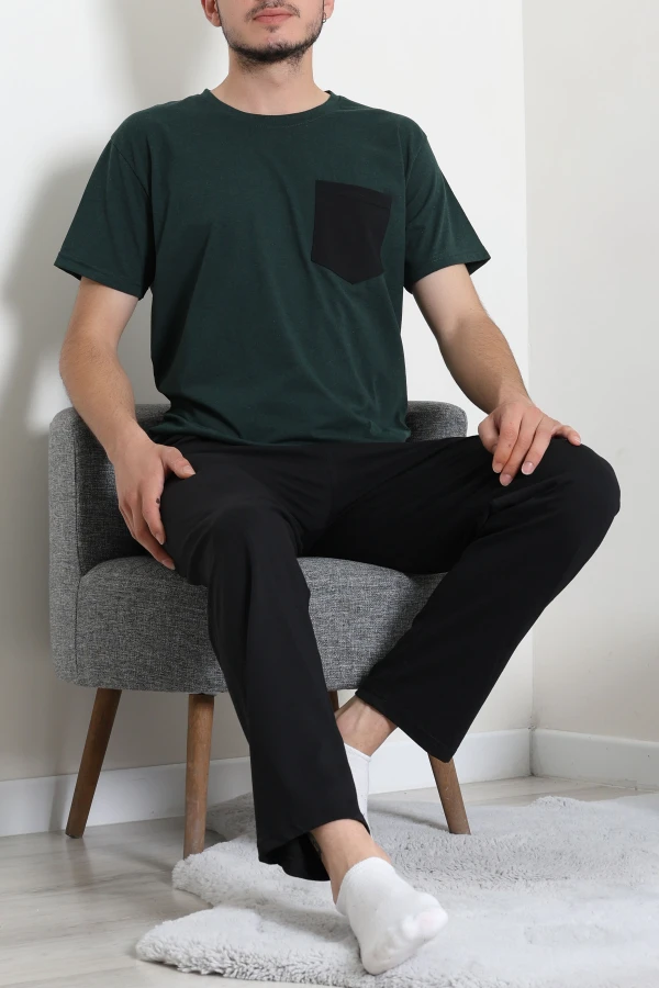 Süprem Cepli Erkek Pijama Takımı Zümrüt - 71835.1048.