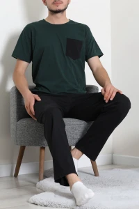 Süprem Cepli Erkek Pijama Takımı Zümrüt - 71835.1048.