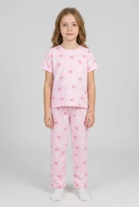 9-16 Yaş Kız Çocuk Pijama Takımı Pembebeyaz - 53799.1780.