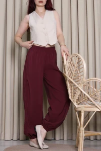 Dokuma Modal Lastik Paça Pantolon Açıkmürdüm - 75338.1228.
