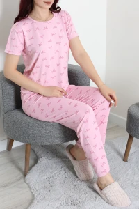 Milan Alt Üst Aynı Pijama Takımı Pembekurdele - 53890.1857.