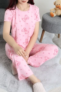 Milan Alt Üst Aynı Pijama Takımı Pembeayı - 53890.1857.