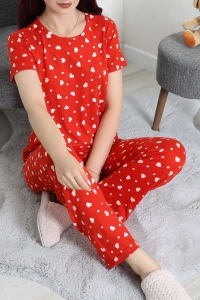 Milan Alt Üst Aynı Pijama Takımı Kırmızıkalp - 53890.1857.