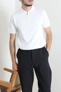 Polo Yaka Erkek Tişört Beyaz - 10347.518.