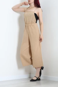 Keten Askılı Tulum Camel - 75406.396.