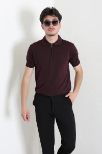 Polo Yaka Erkek Tişört Mürdüm - 10347.518.