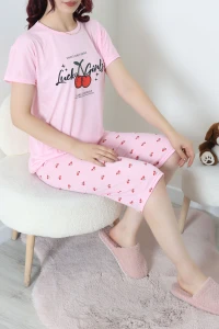 Modal Kapri Pijama Takımı Pembe - 779.1287.