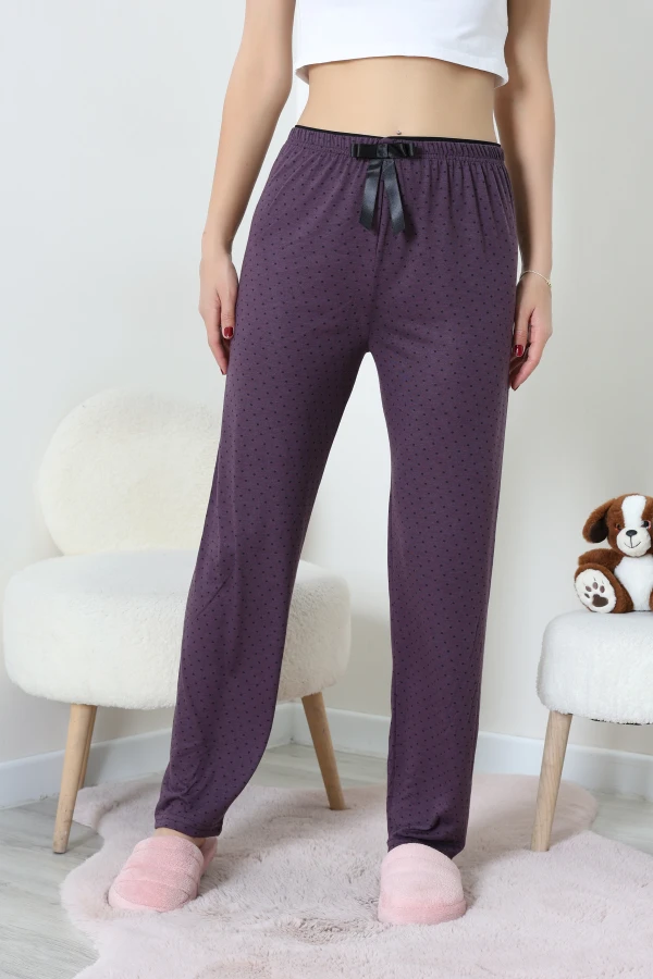 Viskon Pijama Altı Mürdüm - 53891.2145.