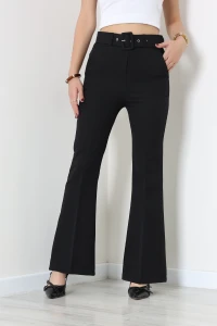 Bel Lastikli Double İspanyol Pantolon Siyah - 52505.2226.
