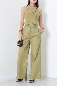Gabardin Yelekli Takım Haki - 71341.1437.