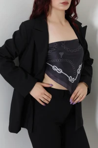 Desenli Fular Siyahzincir - 52273.1817.