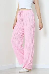 Fırfırlı Gofre Pantolon Pembe - 75528.2238.