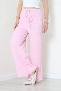 Gofre Büzgülü Beli Lastikli Pantolon Pembe - 75529.2238.