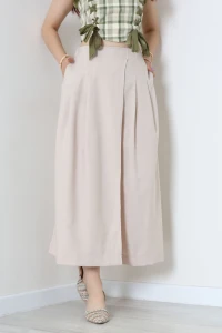 Sofia Keten Etek Pantolon Taş - 75544.2201.
