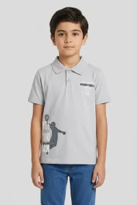 10-13 Yaş Erkek Çocuk Tişört Gri - 3260186.1576.
