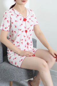 Pointelle Şortlu Pijama Takımı Beyaz - 226.1287.