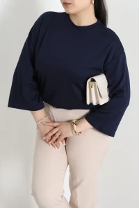 Büyük Beden Modal Sweat Lacivert - 52420.2181.