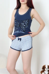 Şortlu Pijama Takımı Lacivert - 53976.2161.