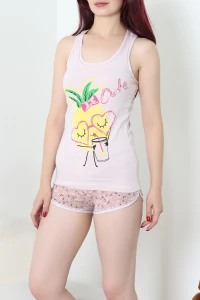Şortlu Pijama Takımı Pudra - 53976.2161.