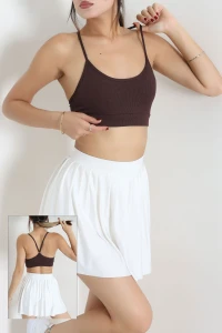 Fitilli İp Askılı Büstiyer  Kahve - 9027.125.
