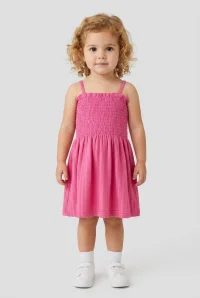 2-6 Yaş Viskon Kız Çocuk Elbise Pembe - 53724.1771.