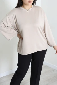 Büyük Beden Modal Sweat Taş - 52420.2181.