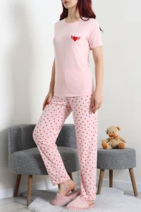 Viskon Pijama Takımı Pembe - 54105.1048.