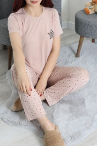 Viskon Pijama Takımı Bej - 54105.1048.