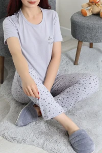 Viskon Pijama Takımı Açıklila - 54105.1048.