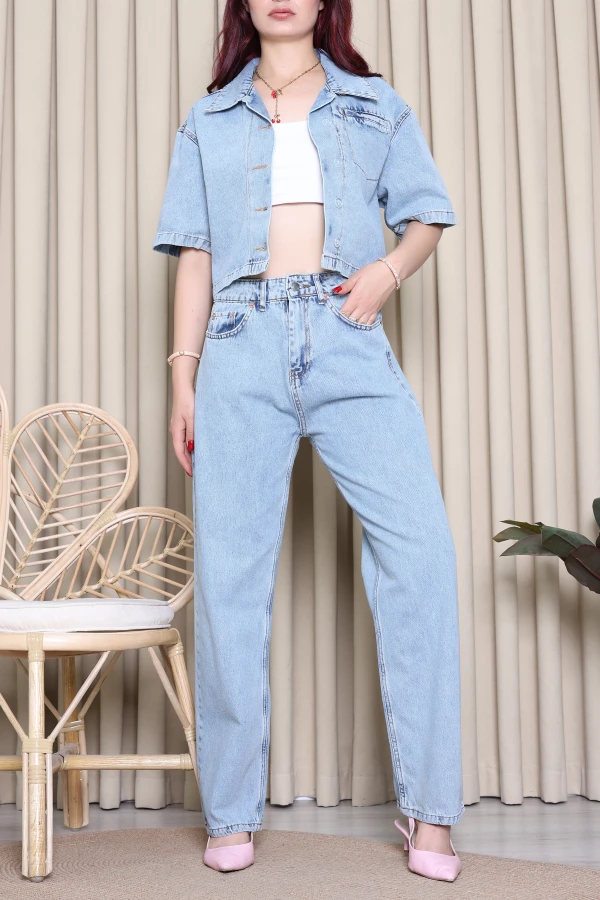 Gömlek Pantolon Denim Takım Açıkmavi - 75535.2238.