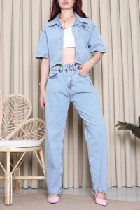 Gömlek Pantolon Denim Takım Açıkmavi - 75535.2238.