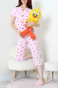 Kaşkorse Kapri Pijama Takımı Pudra - 54104.1048.