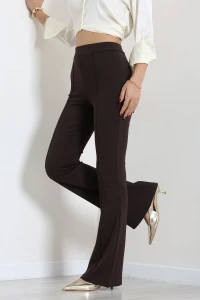 İthal Krep İspanyol Paça Pantolon Kahve - 55381.1837.