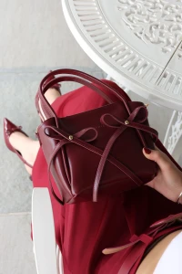 Fiyonk Detaylı Askılı Çanta Bordo - 32847.2063.