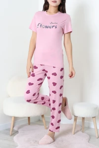 Viskon Pijama Takımı Pudra - 54116.1961.