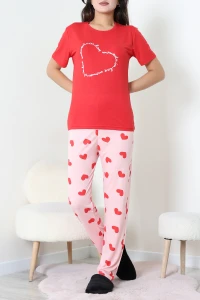 Viskon Pijama Takımı Kırmızıpudra - 54116.1961.