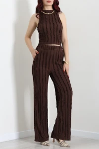 Halter Yaka Bouble Takım Kahve - 55393.316.