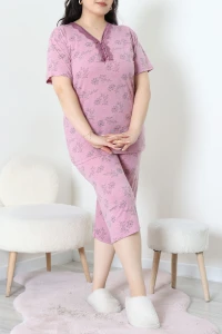 Model Büyük Beden Kapri Pijama Takımı Gülkurusuçiçekli - 774.1287.