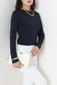 Bisiklet Yaka Body Lacivert - 101079.1411.