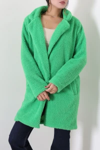 Uzun Peluş Mont Yeşil - 53996.2239.