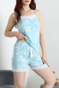 Milan Şortlu Pijama Takımı Suyeşili - 765.1287.
