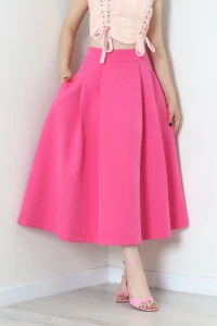 Dabıl Midi Boy Etek Pembe - 89402.1411.