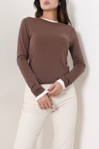 İçi Full Tişörtlü Body Kahve - 101088.1411.