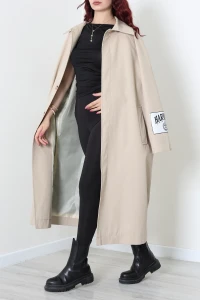 Soft Kumaş Tam Boy Trençkot Taş - 503197.1411.