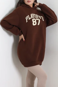 Kapşonlu 3 İplik Sweat Kahve - 54026.2239.