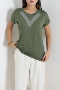Taş Detay Bluz Yeşil - 54033.2239.