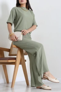 Bisiklet Yaka Oversize Bürümcük Takım Çağla - 55127.599.
